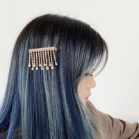 Retro  Tassel Rhinestone Metal Hairpin main image 3