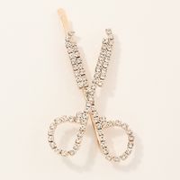 Diamond-studded Scissors Sweet Rhinestone Hair Clip sku image 2