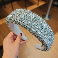 Rhinestone Broad Side Sponge Crystal Headband sku image 4