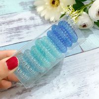 Neue Kreative Farbverlaufsfarbe Elastisch Einfach Verpackt Bonbonfarbe Transparent Telefonleitung Set sku image 4