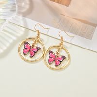 Cute Gradient Painted Butterfly Earrings sku image 6