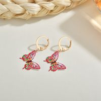 Cute Painted Butterfly Earrings sku image 1