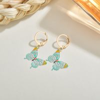 Cute Painted Butterfly Earrings sku image 4