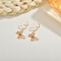Cute Painted Butterfly Earrings sku image 5