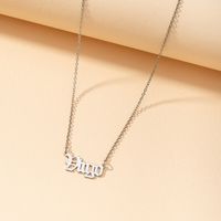 Fashion Gothic English Letter 12 Constellation Necklace sku image 6