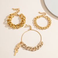 Simple Versatile Diamond Bracelet Three-piece Set sku image 1