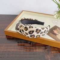 Plüsch-strass Mit Koreanischem Leopardenmuster Und Geknotetem, Breitkrempigem Stirnband sku image 8