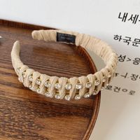 Korean Full Diamond Rhinestone Wide-sided Headband sku image 5