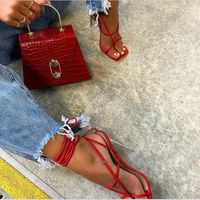 Women's Strappy Crystal Transparent Sandals main image 6