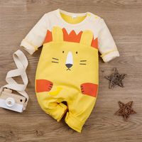 Baby Cute Long-sleeved One-piece Cartoon Romper main image 3