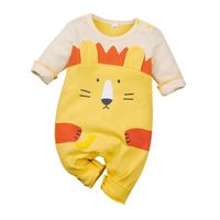 Baby Cute Long-sleeved One-piece Cartoon Romper main image 6