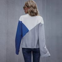 Women's Long Sleeve Sweaters & Cardigans Patchwork Rib-knit Casual Fashion Geometric main image 4