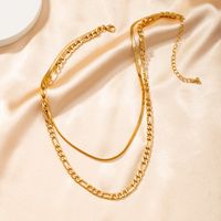Retro Double-layer Snake Fashion Necklace main image 3