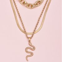 Fashion Serpentine Pendant Multilayer Necklace main image 5