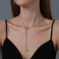 Long Bow Pearl Necklace main image 1