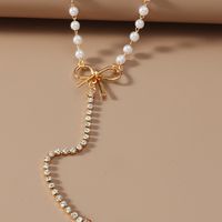 Long Bow Pearl Necklace main image 5