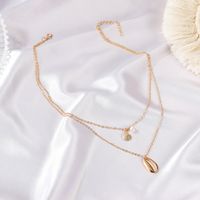 Double Shell Retro Simple Multilayered Pearl Necklace main image 3