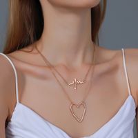 Einfacher Stil Herz Legierung Großhandel Halskette main image 3
