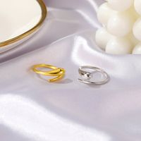 Simple Snake-shaped Cute Zircon Opening Adjustable Ring main image 4