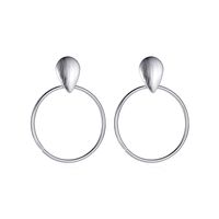 Geometric Metal Big Circle Earrings main image 6