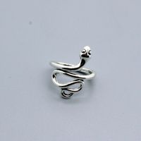 Korean Retro Cute Frosted Snake Ring main image 4