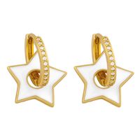 New  Fashion  Five-pointed Star Oil Drop Earrings main image 3