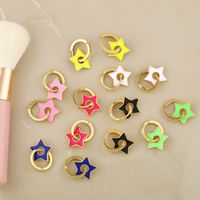 New  Fashion  Five-pointed Star Oil Drop Earrings main image 6