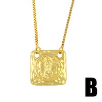 Mode Geometrisch Kupfer 18 Karat Vergoldet Halskette In Masse main image 4