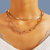 Punk Hip-hop Style Multi-layer Metal Necklace main image 2