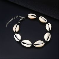 Fashion Hand-woven Adjustable  Bohemian Ethnic Style Natural Shell Beach Anklet main image 3