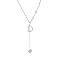 Korean D Letter Titanium Steel Necklace sku image 3