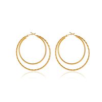 Simple  Double-layer Big Circle Earrings sku image 1