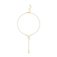 Long Bow Pearl Necklace sku image 1