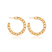 Personalized Retro Exaggerated C-shaped Earrings sku image 1