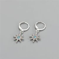 Hot-selling  Trend Cute Rhinestone Meteor Moon Hoop Earrings sku image 2