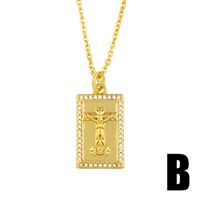 Gold-plated Diamond The Virgin Mary Pendant Necklace sku image 1