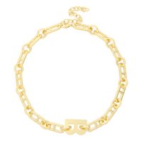 Exaggerated Letter Gold Necklace sku image 1