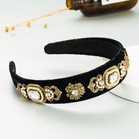 Baroque Retro Flannel Pearl Headband sku image 1