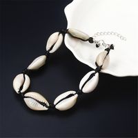 Fashion Hand-woven Adjustable  Bohemian Ethnic Style Natural Shell Beach Anklet sku image 1