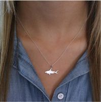 Fashion White Shark Necklace Simple Alloy Animal Clavicle Chain main image 1