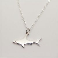 Fashion White Shark Necklace Simple Alloy Animal Clavicle Chain sku image 2