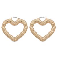 Large Bamboo-shaped Exaggerated Golden Circle Punk Hip-hop Earrings main image 7
