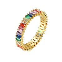 S925 Sterling Silver Colorful Zirconium Ring main image 1