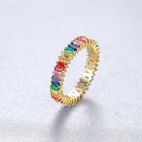 S925 Sterling Silver Colorful Zirconium Ring main image 4