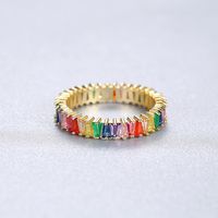 S925 Sterling Silver Colorful Zirconium Ring main image 5