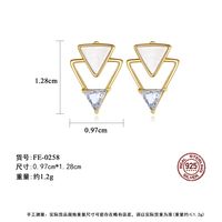 925 Sterling Silver Fashion Geometric Triangle Hypoallergenic Earrings main image 6
