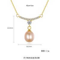 S925 Sterling Silver Freshwater Pearl Pendant Necklace main image 6