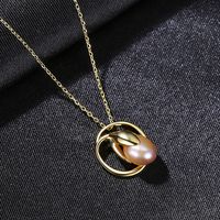 S925 Sterling Silver Freshwater Pearl Pendant Necklace main image 5
