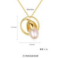S925 Sterling Silver Freshwater Pearl Pendant Necklace main image 6
