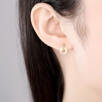 Korean Retro Round Shell Earrings main image 3